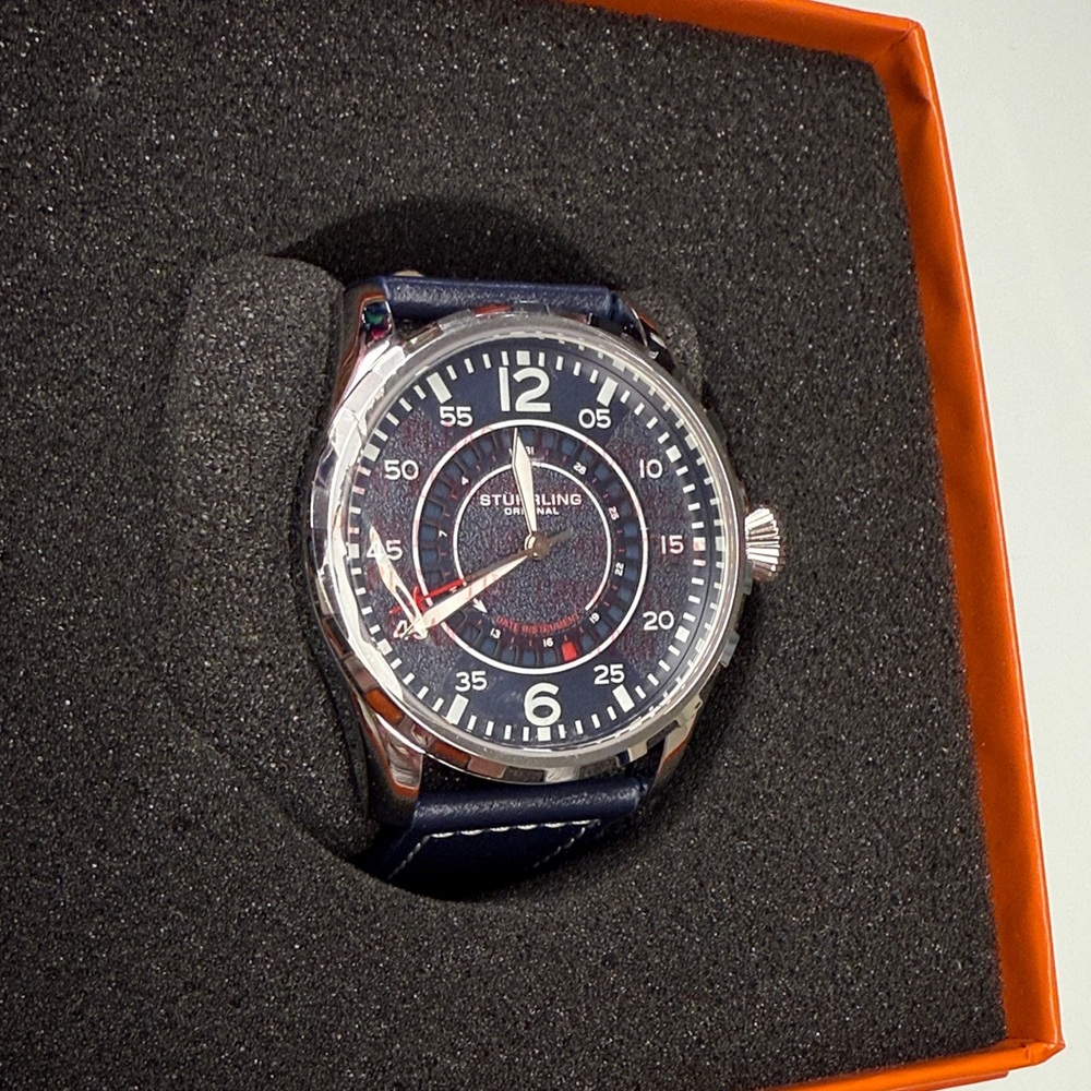 Stuhrling Original Navy and Silver Men's Watch